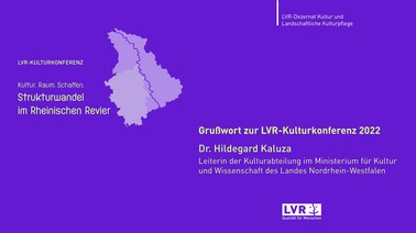 Grußwort von Dr. Hildegard Kaluza zur Eröffnung