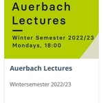Auerbach Lectures. Vorlesungsreihe des Erich Auerbach Institute for Advanced Studies