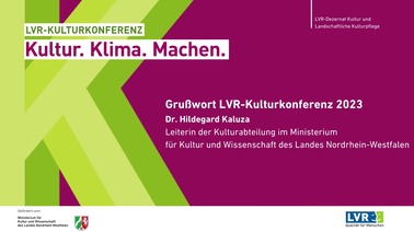 LVR-Kulturkonferenz 2023: „Kultur. Klima. Machen.“