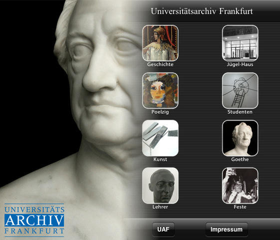 Frankfurter Universitätsarchiv mit eigener App