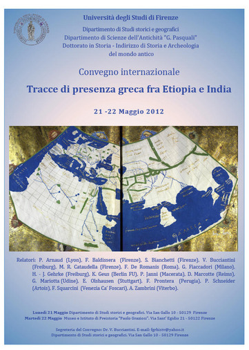               Convegno internazionale
 "Tracce di presenza greca fra Etiopia e India"
