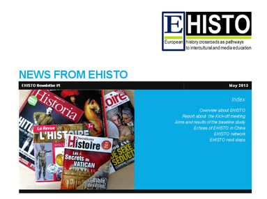 EHISTO-Newsletter #1, Mai 2013