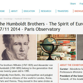 Die Gebrüder Humboldt in Paris: "Les frères Humboldt - l'Europe de l'esprit"