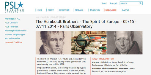 Die Gebrüder Humboldt in Paris: "Les frères Humboldt - l'Europe de l'esprit"