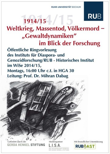 Öffentliche Ringvorlesung zur Gewaltgeschichte des Ersten Weltkriegs (Universität Bochum)