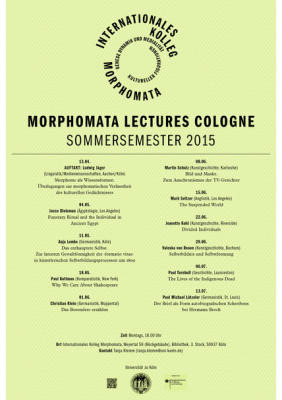 Morphomata Lectures Cologne