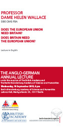 The Anglo-German Annual Lecture I 16.09.2015, 18:00 Uhr