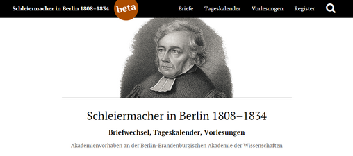 "Schleiermacher in Berlin 1808–1834. Briefwechsel, Tageskalender, Vorlesungen"
