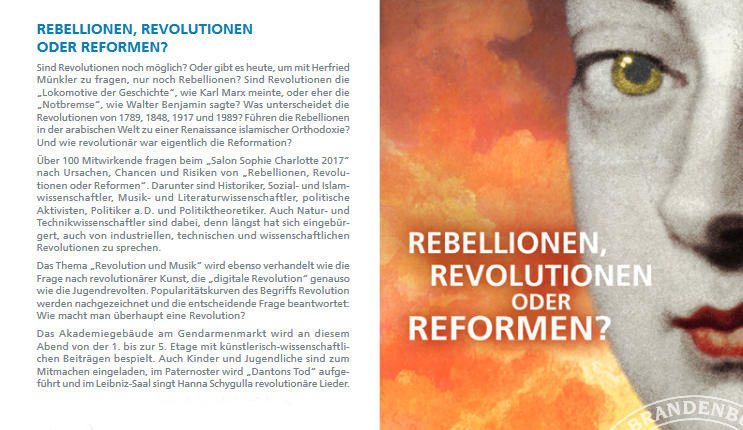 Heute: Salon Sophie Charlotte | Rebellionen, Revolutionen oder Reformen?