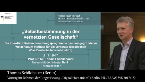 "Selbstbestimmung in der vernetzten Gesellschaft" - Die interdisziplinären Forschungsprogramme des neu gegründeteten Deutschen Internet Instituts