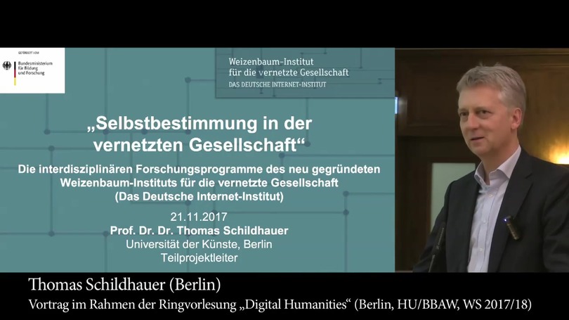 "Selbstbestimmung in der vernetzten Gesellschaft" - Die interdisziplinären Forschungsprogramme des neu gegründeteten Deutschen Internet Instituts