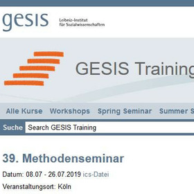 GESIS Sommer Seminare 2019